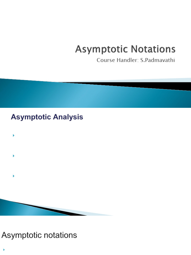 Understanding Asymptotic Notation | PDF | Mathematical Analysis ...