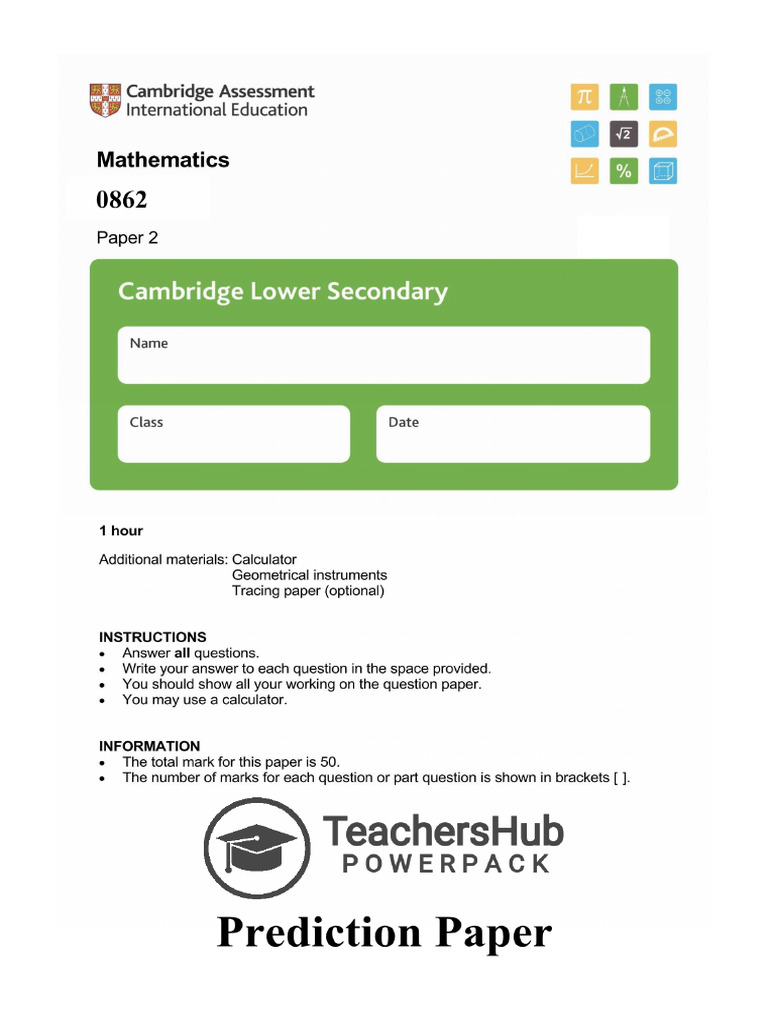 Cambridge 0862 Maths Past Paper 2025 | PDF | Sequence | Mathematical ...