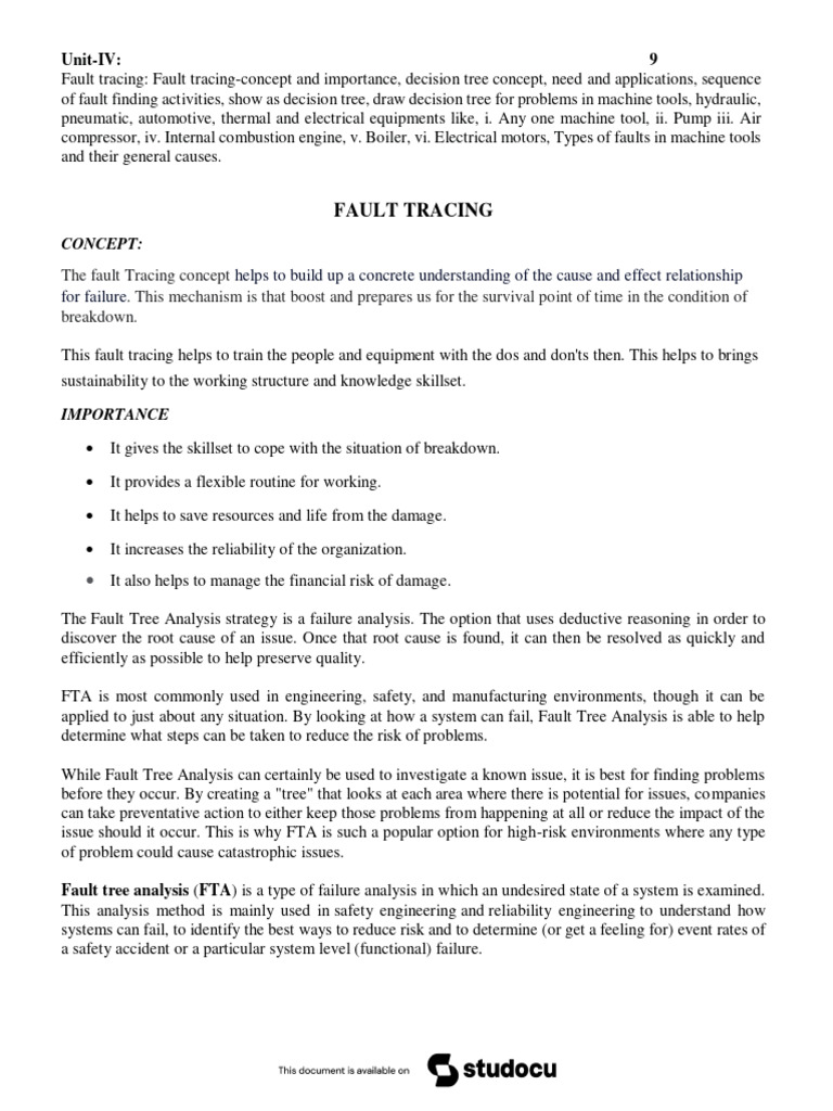 Fault Tracing and Decision Trees in Safety | PDF