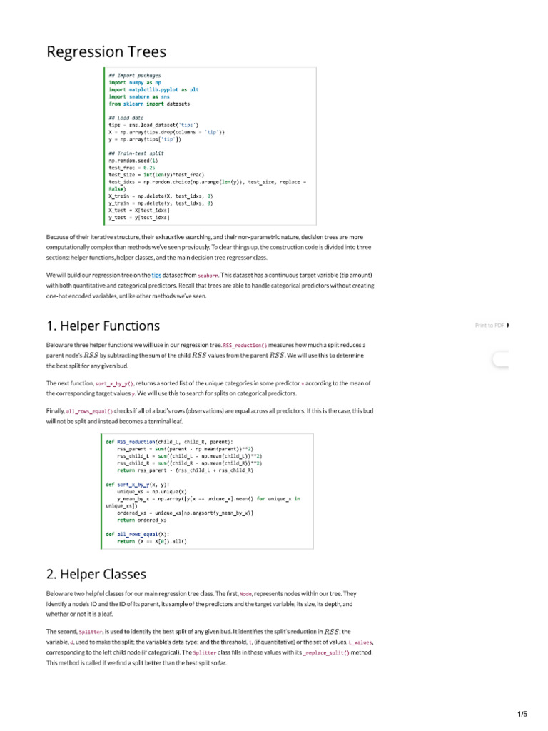 Regression Tree | PDF