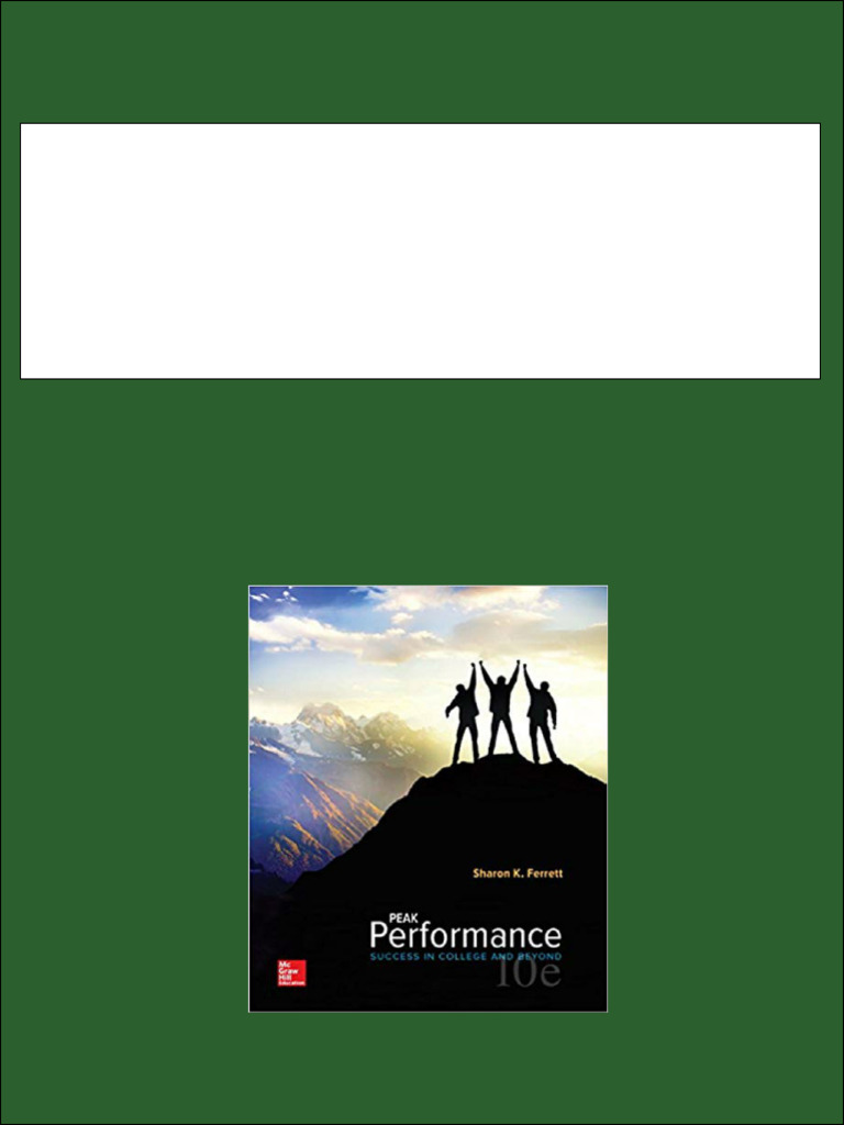 Test Bank For Peak Performance Success in College and Beyond 10th ...