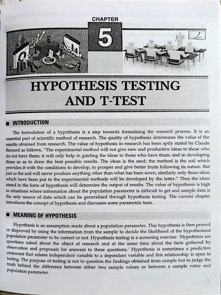 Hypothesis Testing and T-Test Overview | PDF | Sampling (Statistics ...