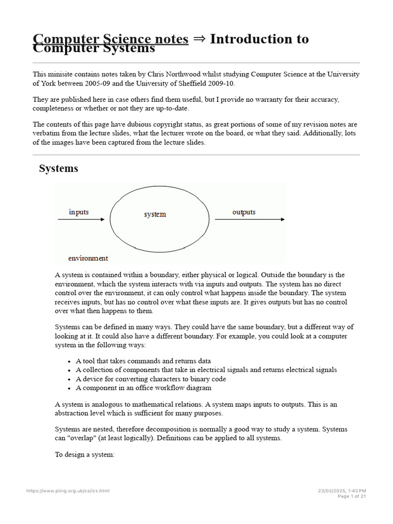 Introduction To Computer Systems | PDF | Computer Data Storage ...