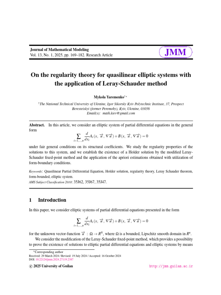 Regularity in Quasilinear Elliptic Systems | PDF | Inequality ...
