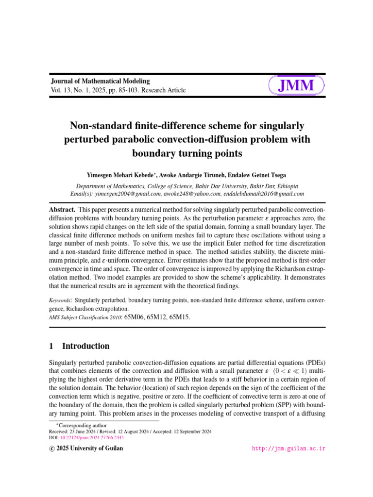 Non-standard Finite Difference Method for SPPs | PDF | Mathematics ...