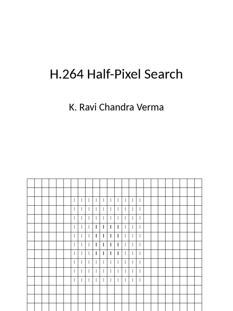Lecture 24 - H.264 Half Pixel Search | PDF | Algorithms | Graphics