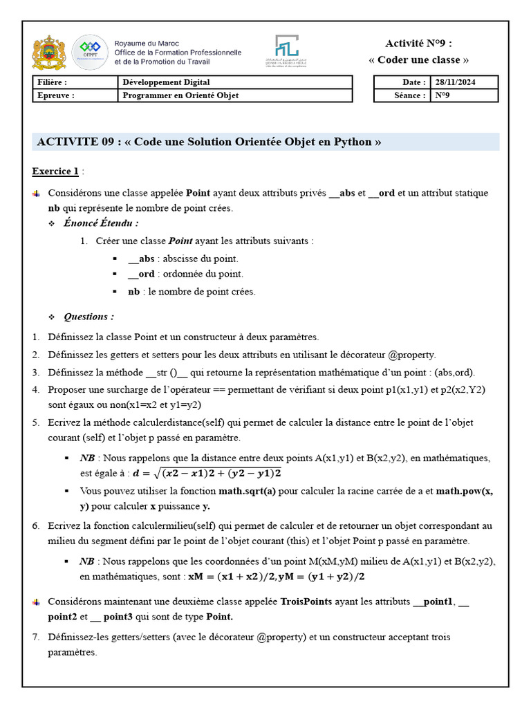 Programmation Orientée Objet en Python | PDF