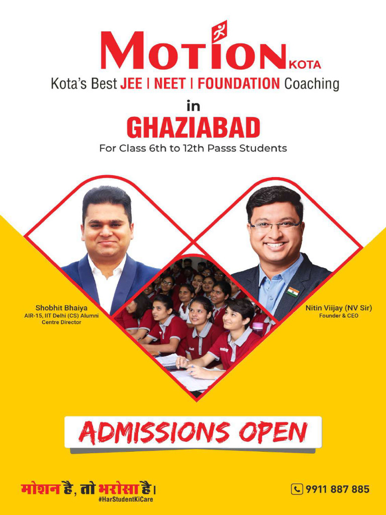 Motion Education Kota, Indirapuram | PDF