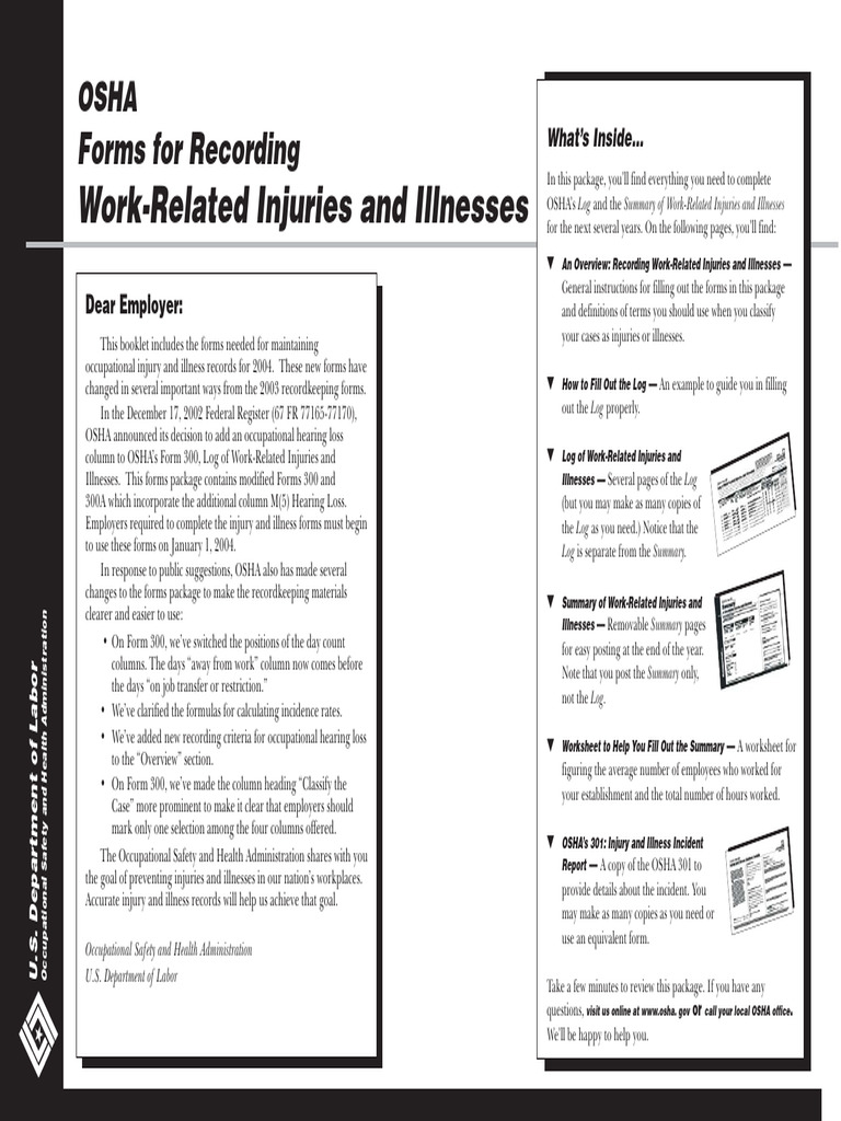 OSHA Injury and Illness Recordkeeping Guide | PDF | Occupational Safety ...