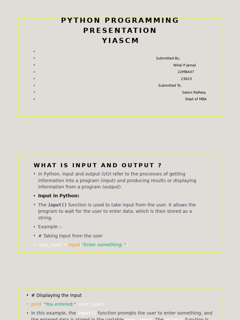 Python I/O and Exception Handling Guide | PDF | Computer Programming ...