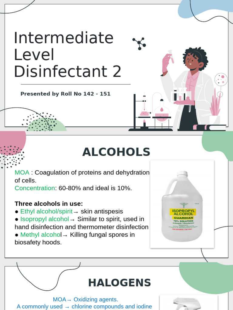 Intermediate Disinfectants Overview | PDF