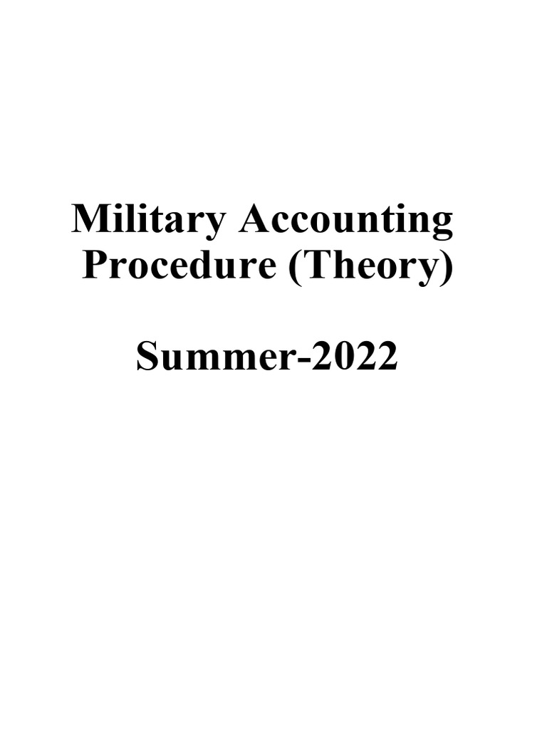 Military Accounting Exam Solutions 2022 | PDF | Debits And Credits | Audit