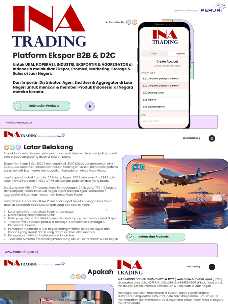 INA TRADING - Platform Ekspor B2B | PDF