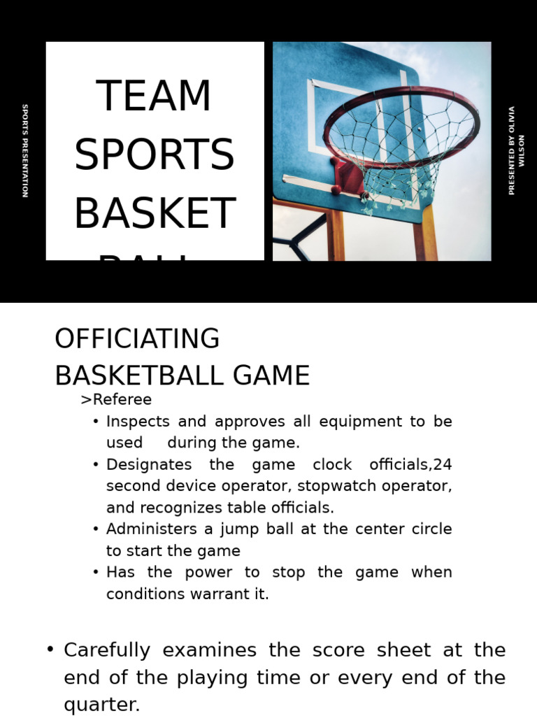 Basketball Officiating Responsibilities Guide | PDF | Referee | Team Sports