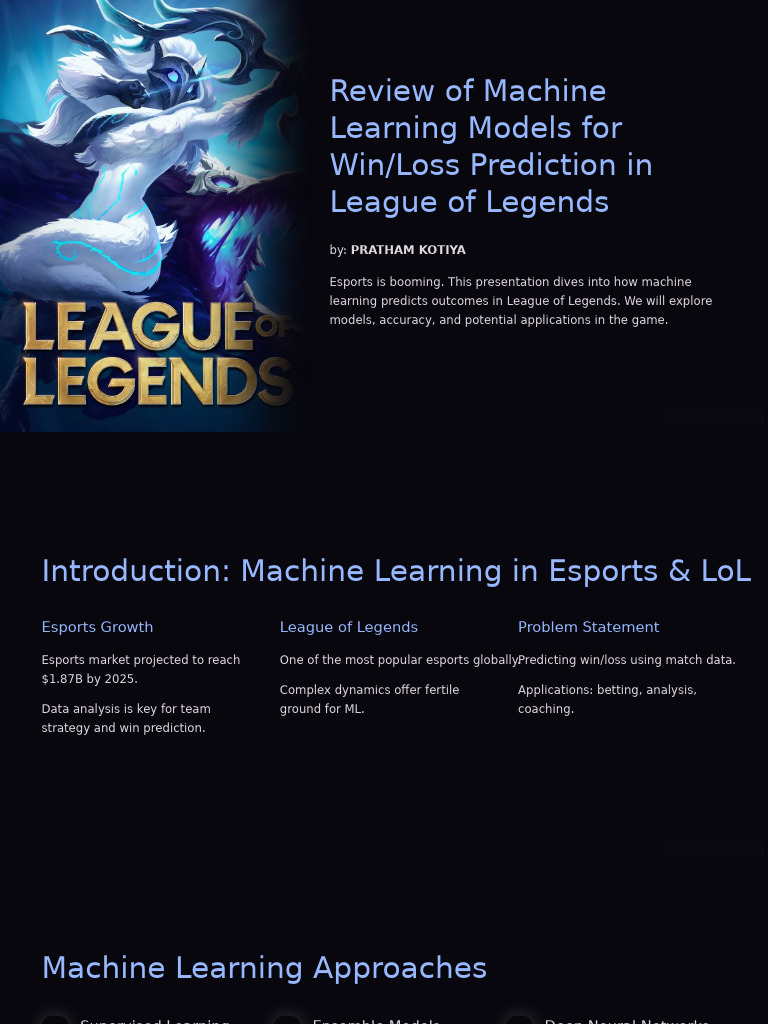 ML Models for League of Legends Prediction | PDF | Machine Learning ...
