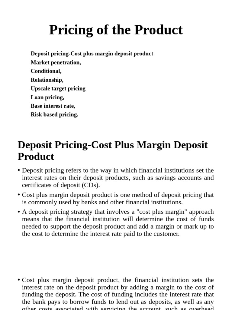 Understanding Deposit Pricing Strategies | PDF | Interest | Pricing