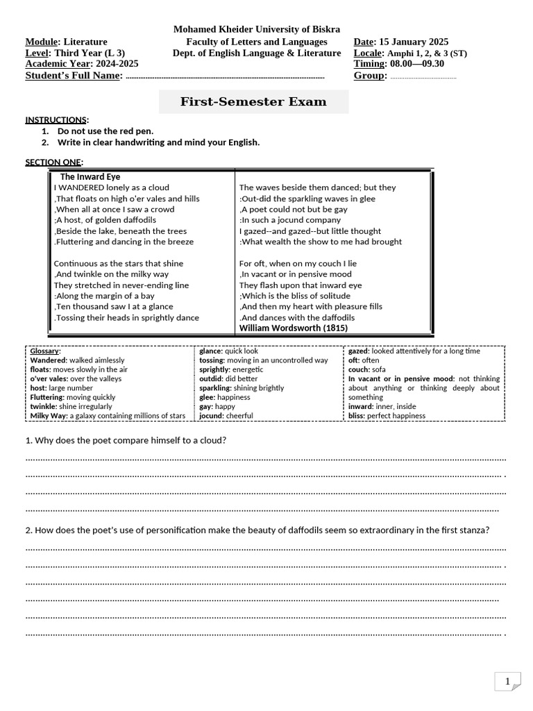 Describing Atmosphere in Poetry | PDF | Poetry