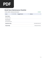 Retail Store Maintenance Checklist | PDF