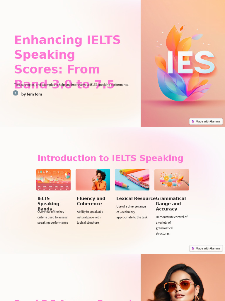 Boost IELTS Speaking: Band 3.0 to 7.5 Tips | PDF | Fluency | Idiom