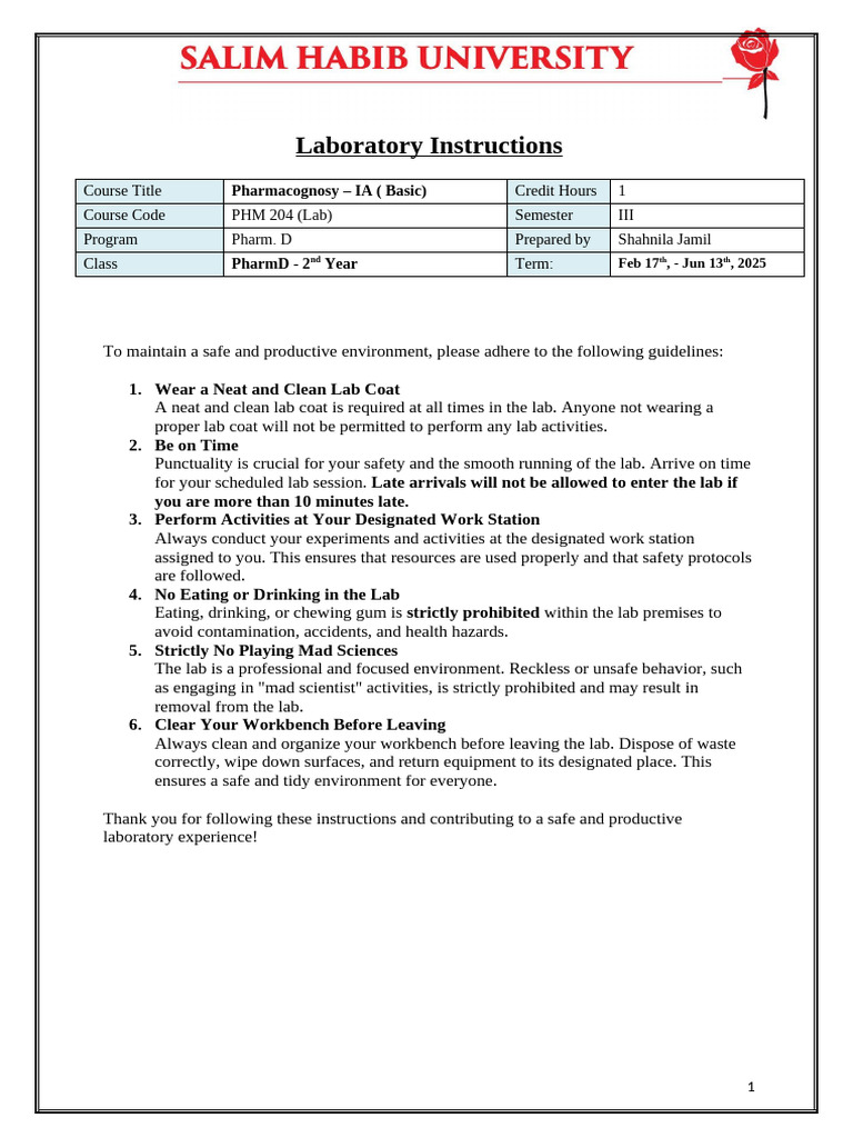 Lab Instructions | PDF