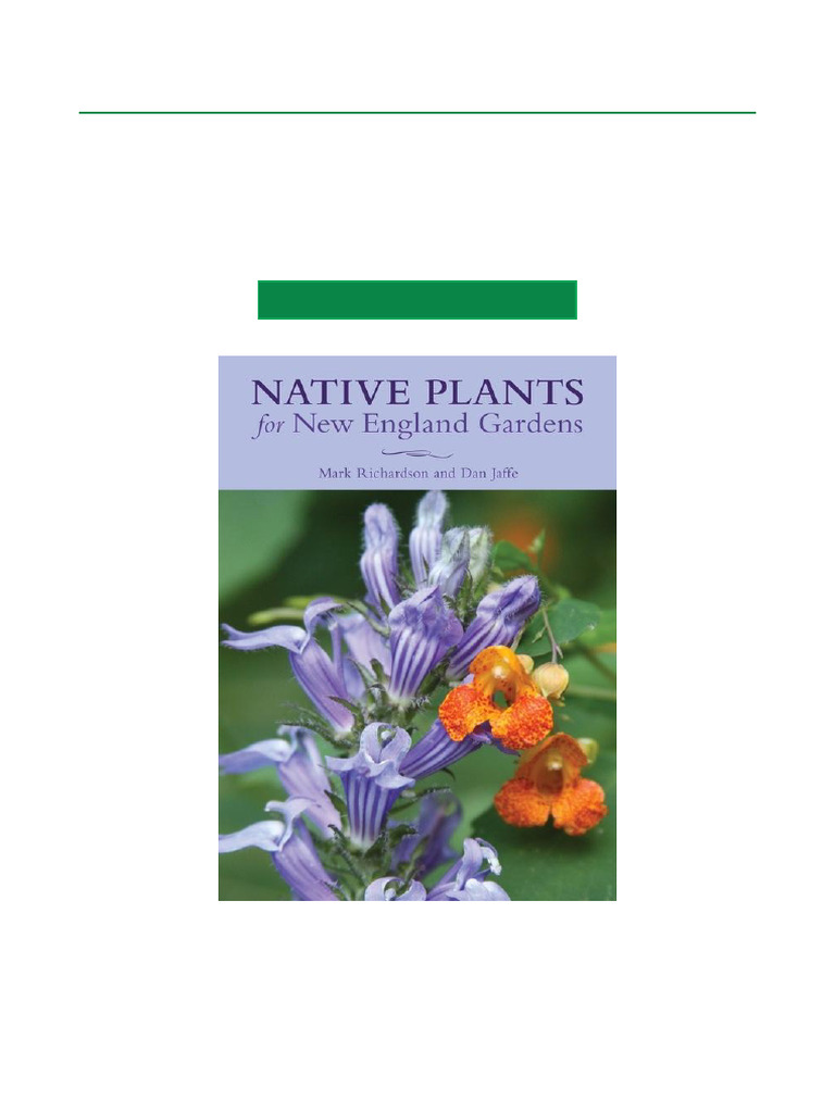 Native Plants for New England Gardens | PDF