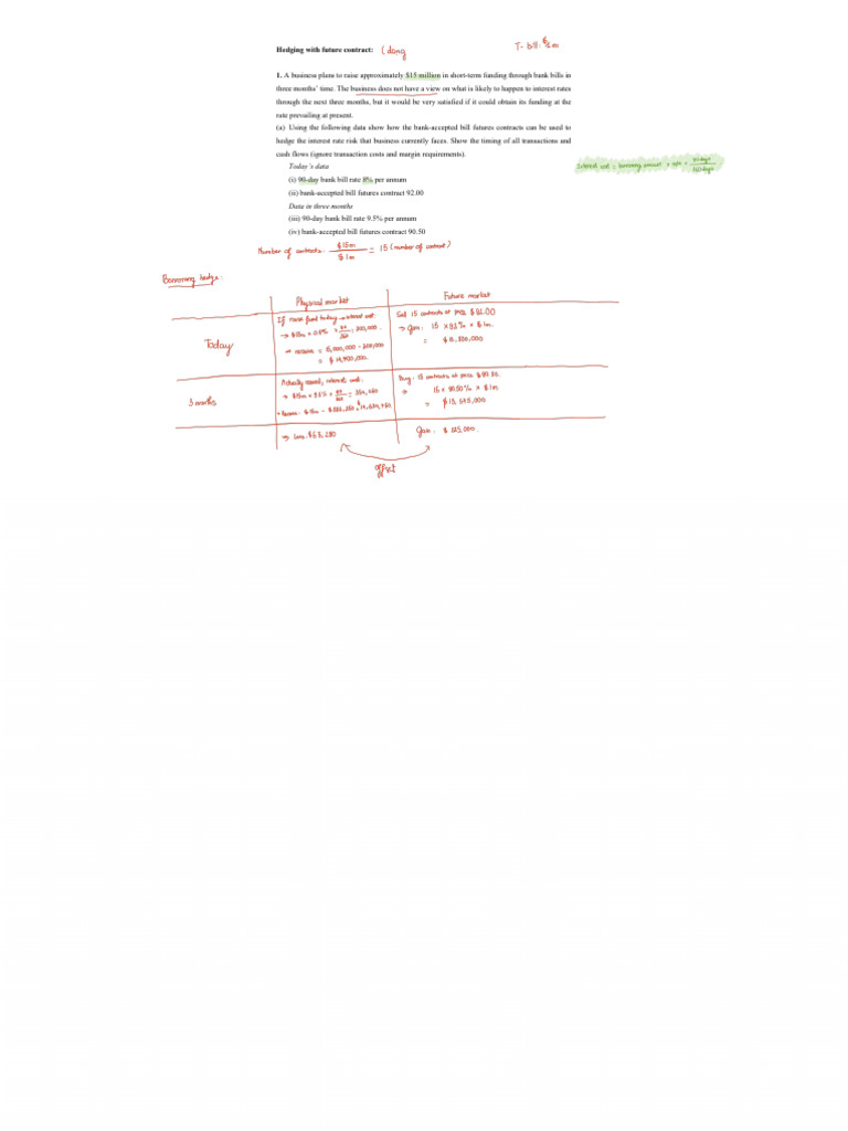 Hedging Interest Rate Risk with Futures | PDF