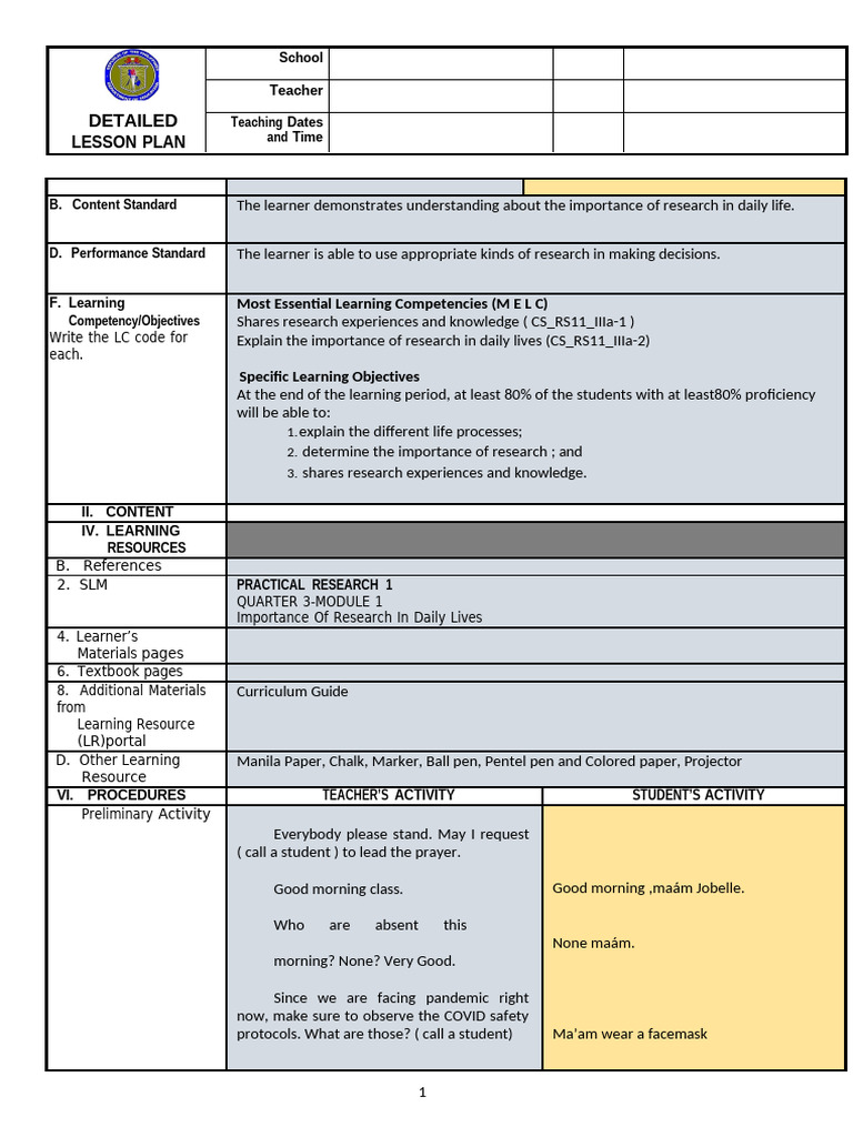 The Importance of Research in Daily Problem Solving - Compress | PDF ...