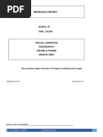 Grade 5 Geography Term 2 Test 2025 | PDF | River | Dam