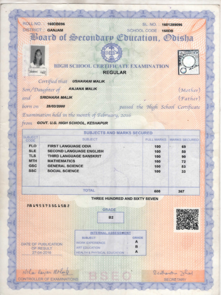 High School Certificate Examination Results | PDF