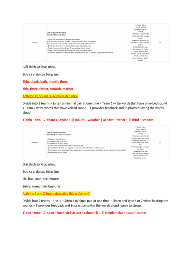 Phân Biệt Âm Tiếng Anh: Th, S, Sh, Ch | PDF