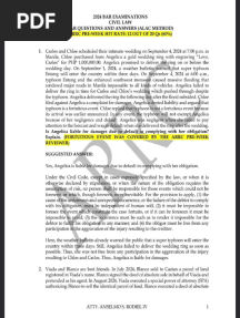 CIVIL LAW 2024 BAR Q WITH ANSWERS