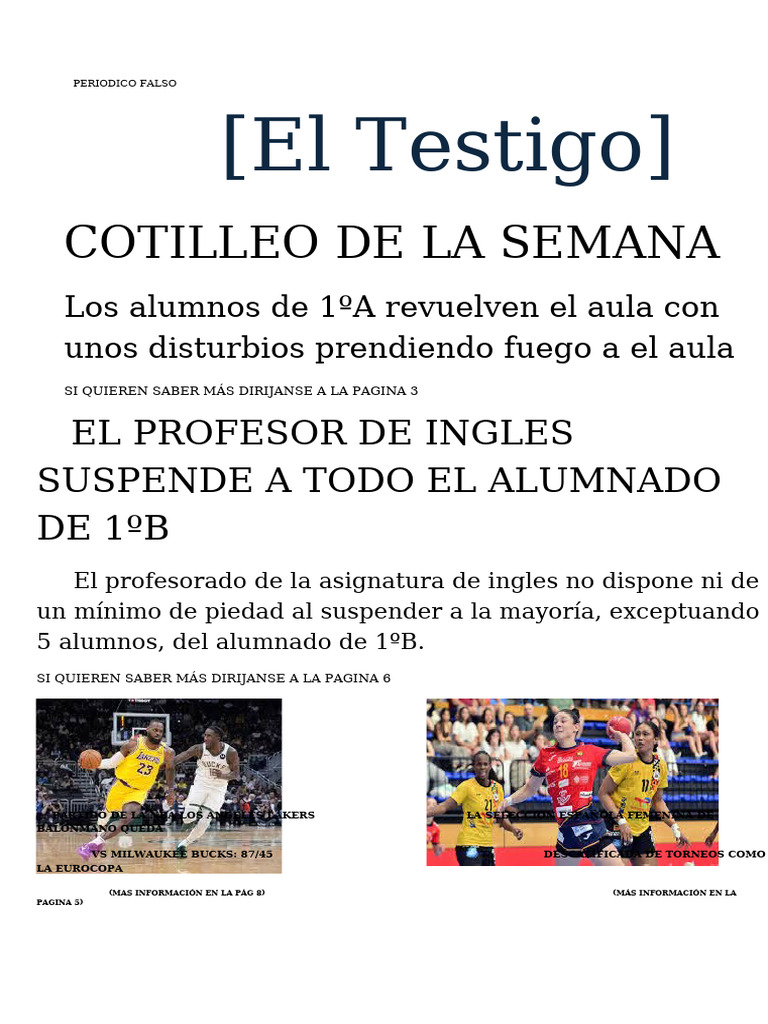 Disturbios en 1ºA y suspensiones en 1ºB | PDF