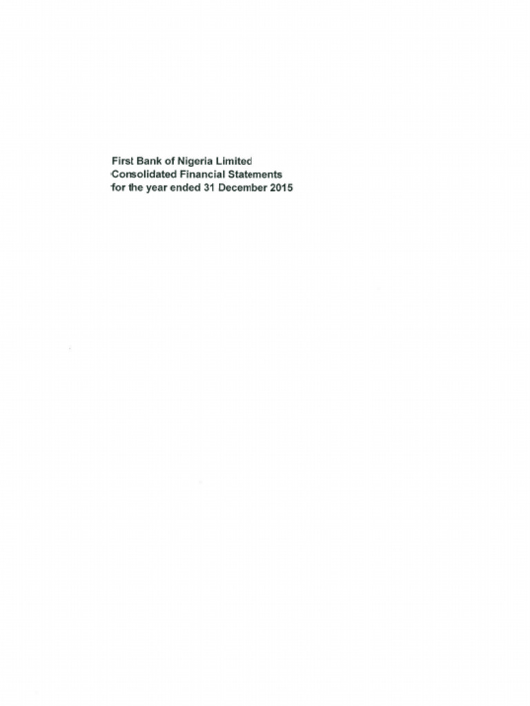 First Bank of Nigeria Ltd-FY 2015 Financial Statements-2 | PDF