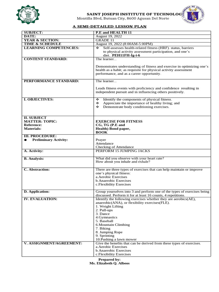 Pe Week 1 | PDF | Physical Fitness | Learning