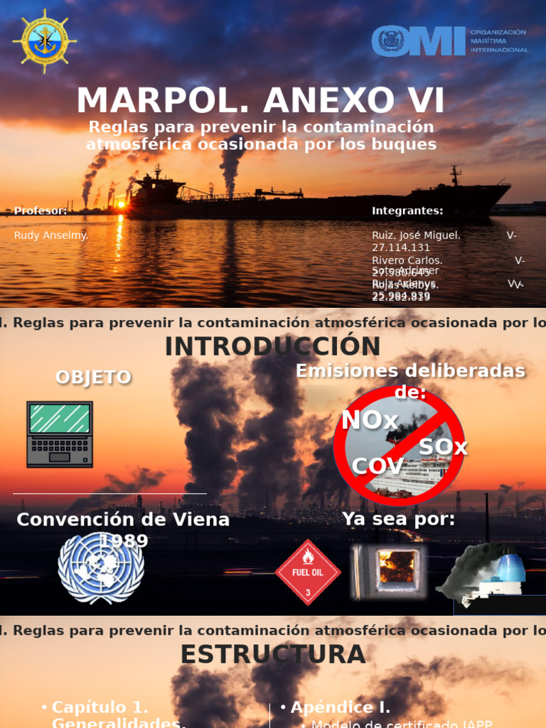 Reglas MARPOL Anexo VI: Contaminación Atmosférica | PDF | Contaminación ...