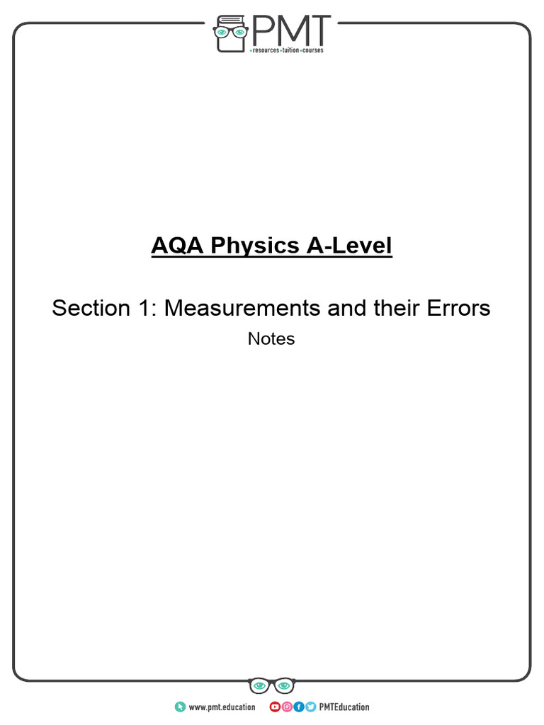 AQA Physics: Measurements & Errors | PDF | Quark | Atomic Nucleus