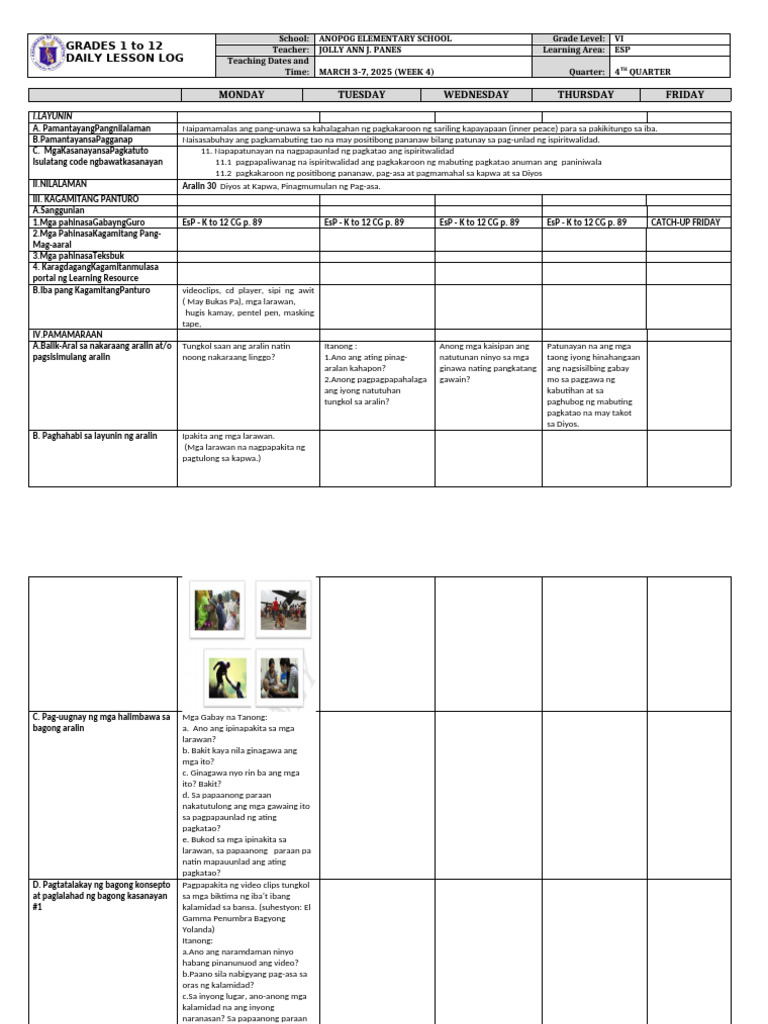 DLL - Esp 6 - Q4 - W4 | PDF