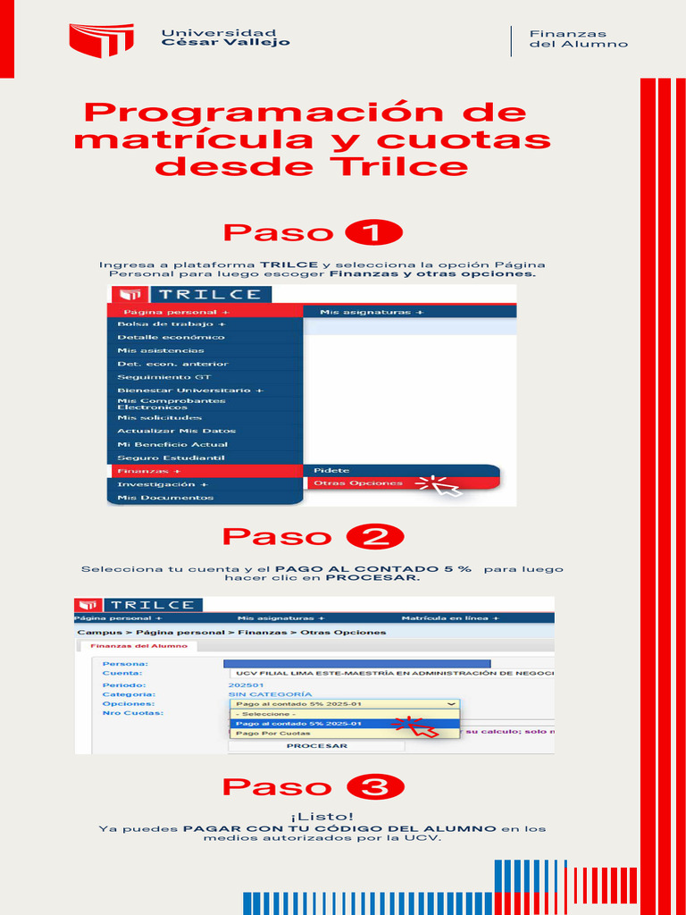 Matrícula y Pagos en Trilce | PDF
