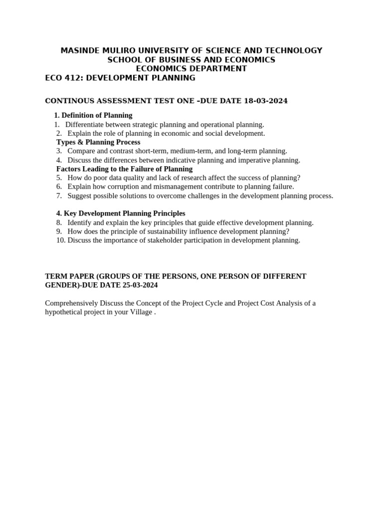 Development Planning Assessment Guide | PDF