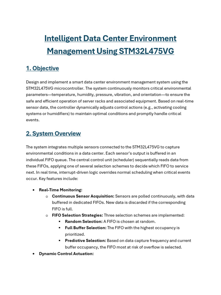Smart Data Center Management System | PDF | Data Center | Sensor