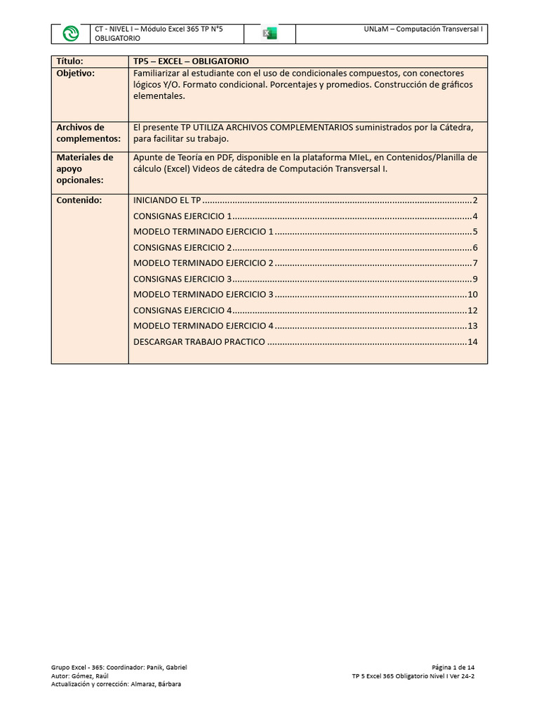 TP5 Excel | PDF | Microsoft Excel | Informática