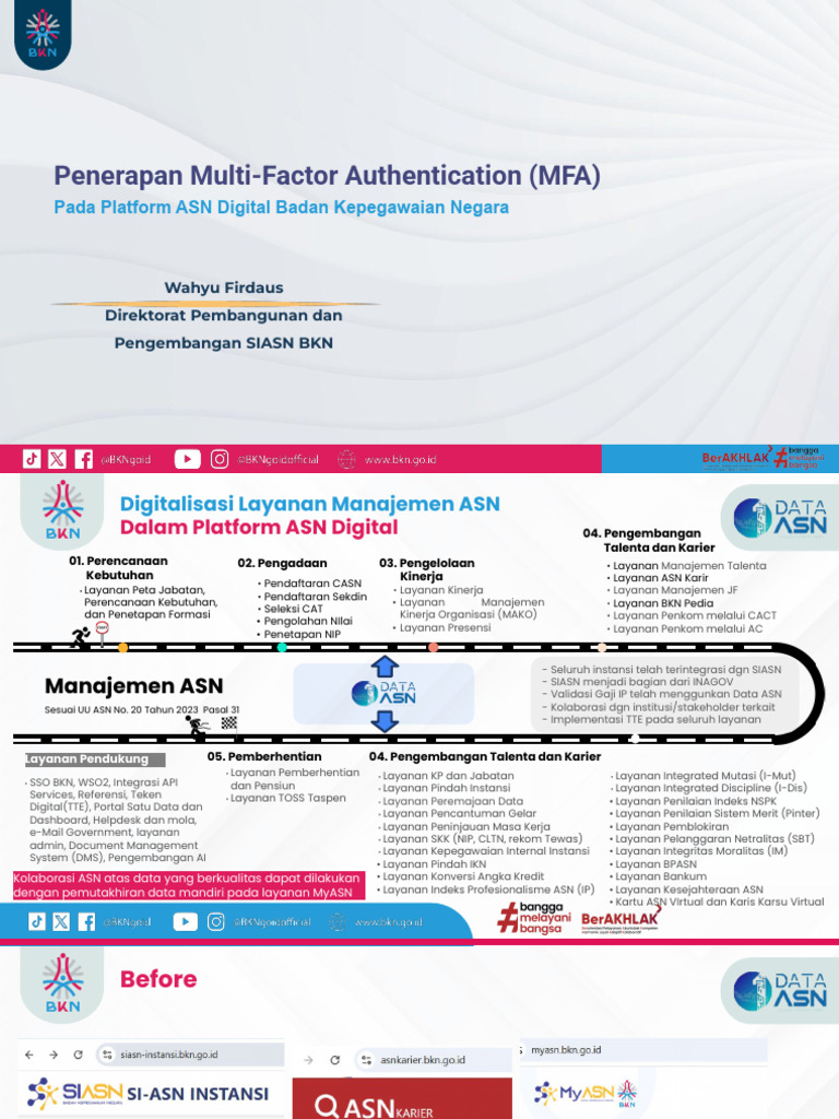 Sosialisasi MFA pada Platform ASN BKN | PDF