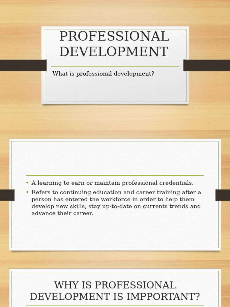 Importance of Professional Development | PDF | Teachers | Learning