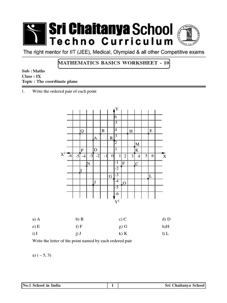 Ix Maths Basic Work Sheet - 10 | PDF | Mathematics | Geometry