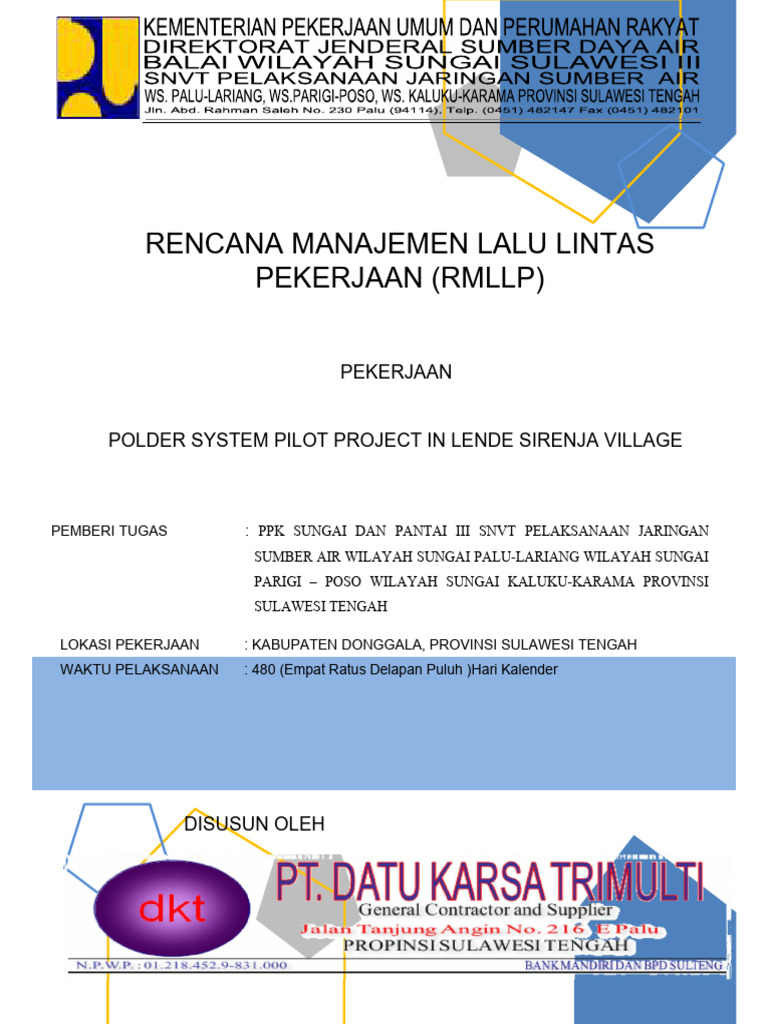 Rencana Manajemen Lalu Lintas RMLLP | PDF