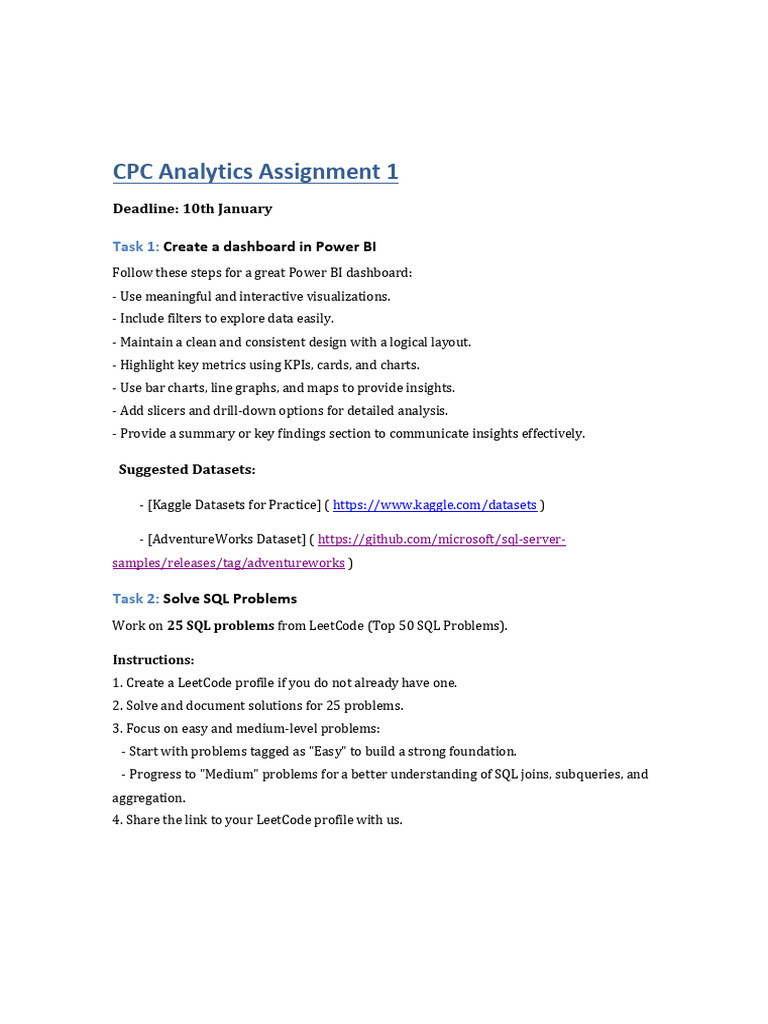 CPC_Analytics_Assignment_1 | PDF