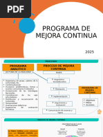 Programa de Mejora Continua 2025-2026 | PDF | Enseñando | Maestros