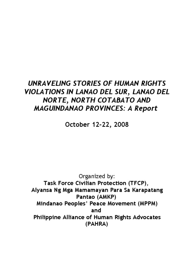 Human Rights Violations in Mindanao | PDF | Mindanao | Philippines