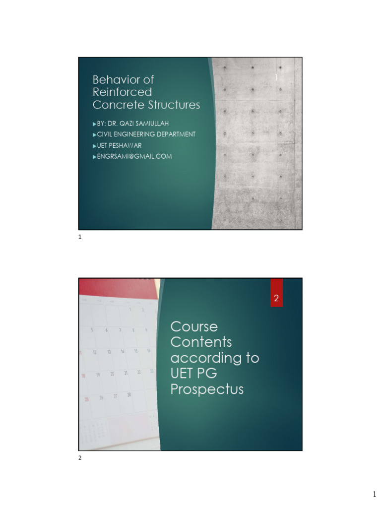 Behavior of Reinforced Concrete Structures | PDF | Beam (Structure ...