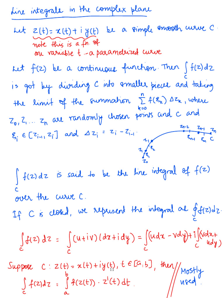 Module 3 Complex Line Integrals Note | PDF